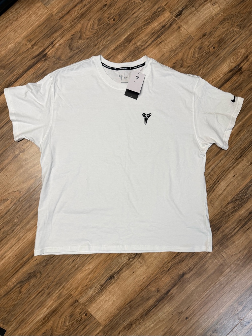 Men's White Nike Kobe Logo Short-Sleeve Crewneck T-Shirt